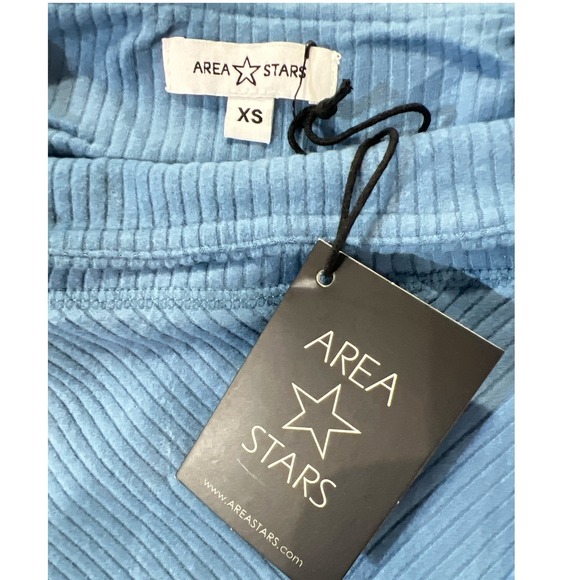 Area Stars Ribbed Flare Leggings High Waist‎ Blue XS - Picture 1 of 5